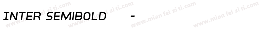 Inter SemiBold 粗体字体转换